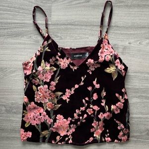 MinkPink Velvet Floral Tank Top M